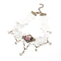 White Lace Choker with polyester fabric | N3056 | image 1