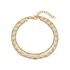 Triple-Layer Chain Anklet with zinc alloy details | JL7381-01 | image 1