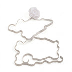White Flower Wrap Anklet with elastic band details | JL7408-01 | image 1