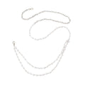 Silver-Tone Faux Pearl Waist Chain with zinc-alloy and plastic details | BCN0262-02 | image 1