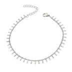 Silver-Tone Minimalist Chain Anklet with zinc alloy details | JL7438-01 | image 1