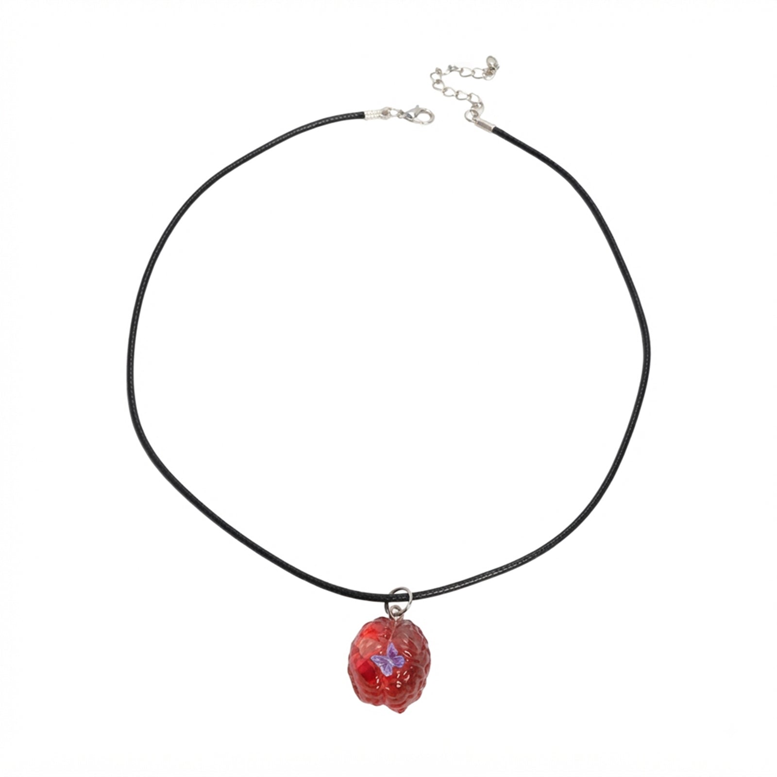 Halloween Brain Butterfly Necklace with plastic components | NA734-01 | image 1