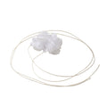 White Flower Wrap Necklace with polyester fabric | NA784-02 | image 1