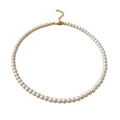 White Faux Pearl Necklace with ABS beads and zinc-alloy hardware | NA939-02 | image 1
