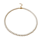 White Faux Pearl Necklace with ABS beads and zinc-alloy hardware | NA939-02 | image 1