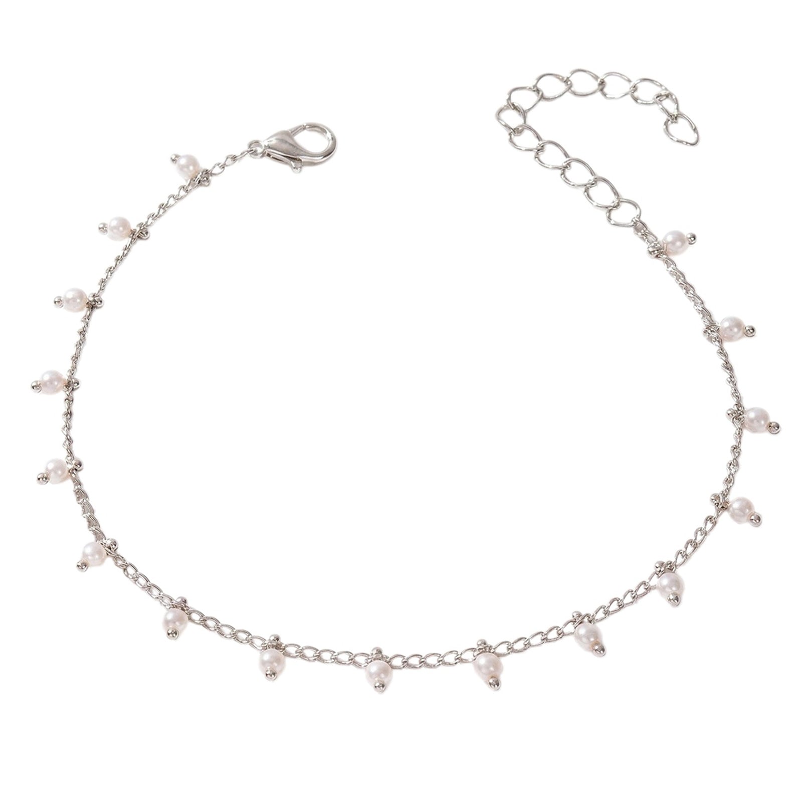 Beaded Charm Anklet with plastic and zinc alloy details | JL7427-03 | image 1