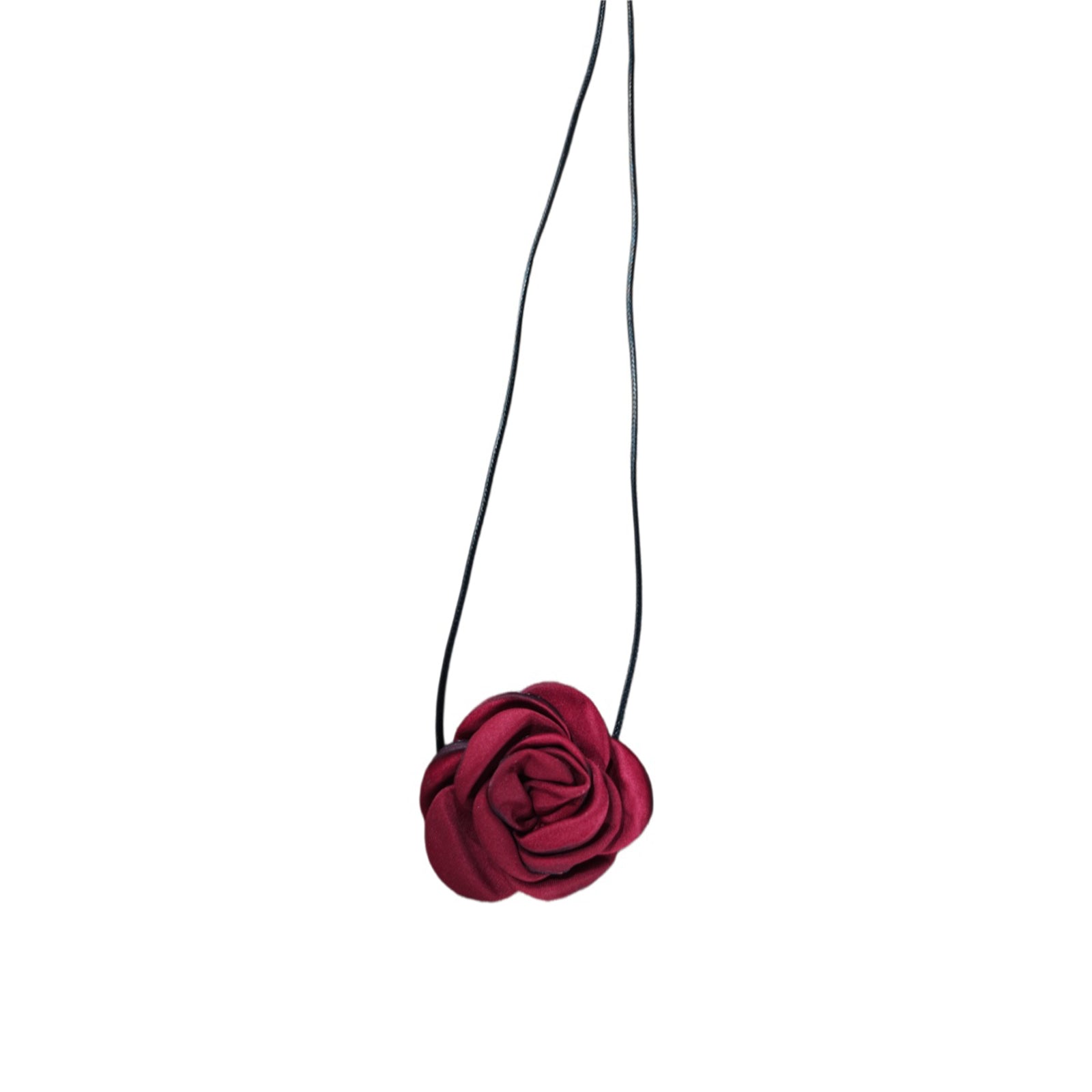 Camellia Fabric Necklace with polyester fabric | NA933-02 | image 1