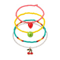 Fruit Charm Beaded Anklet Set with plastic and alloy details | JL7221-01 | image 1