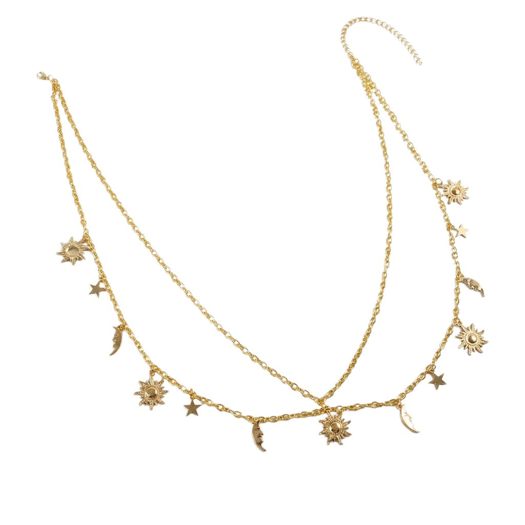 Gold-Tone Celestial Tassel Waist Chain with zinc-alloy details | BCN0248-01 | image 1