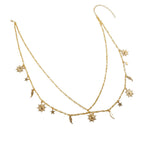 Gold-Tone Celestial Tassel Waist Chain with zinc-alloy details | BCN0248-01 | image 1