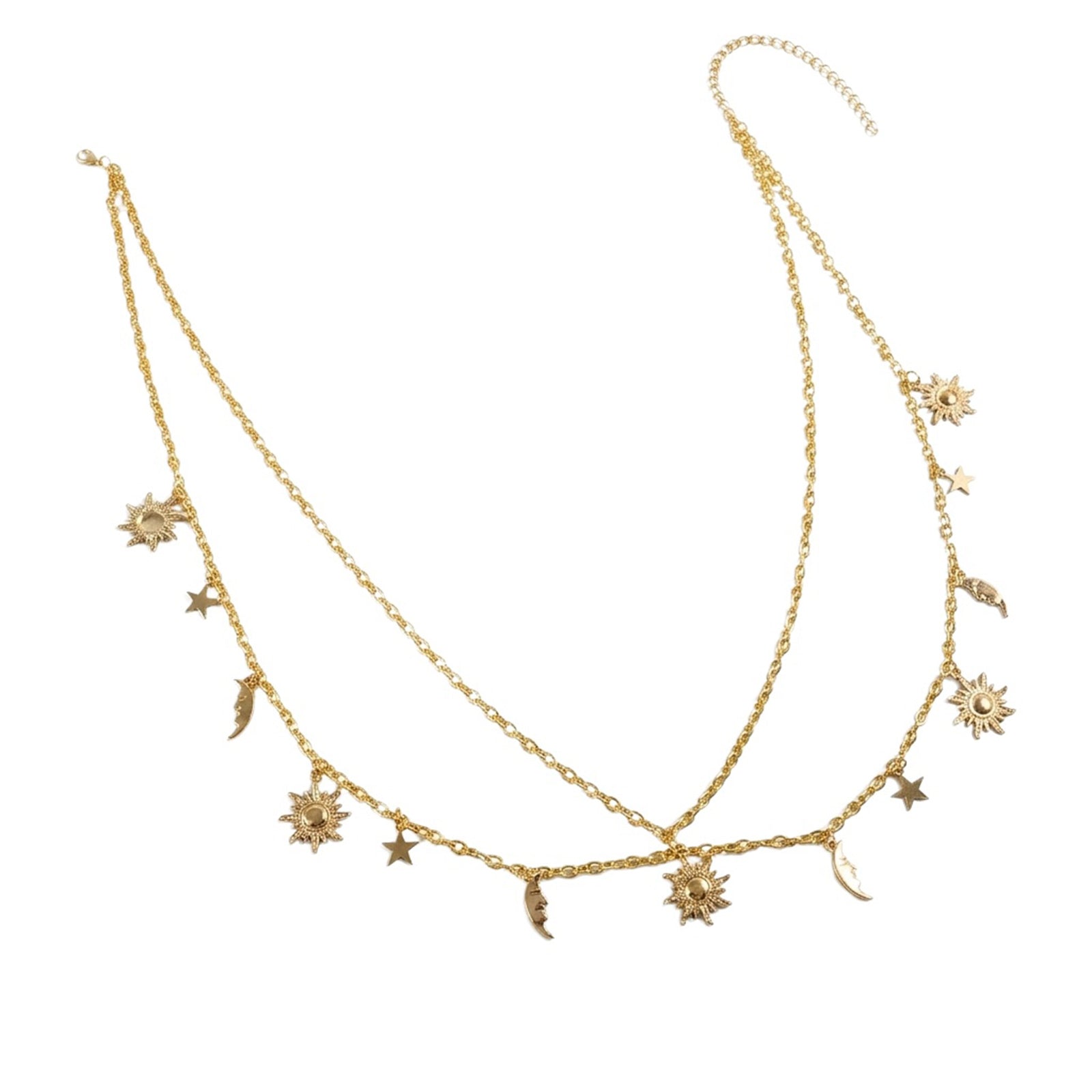 Gold-Tone Celestial Tassel Waist Chain with zinc-alloy details | BCN0248-01 | image 1