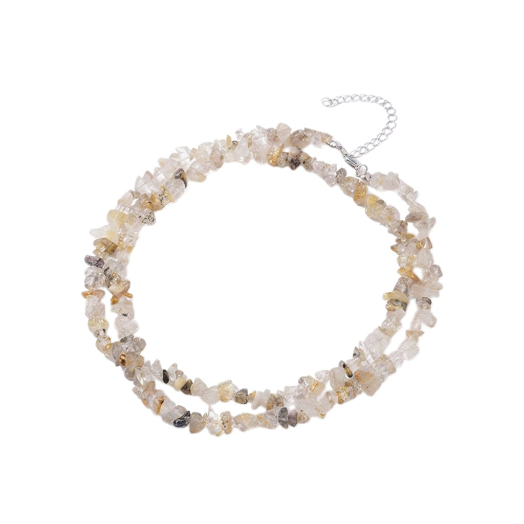 Light Gray Natural Stone Waist Chain with stone beads | BCN0020-05 | image 1