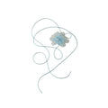 Blue Lace Flower Wrap Necklace with decorative fabric details | NA637-02 | image 1
