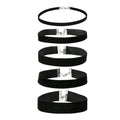 Black Velvet Choker Set with polyester fabric | NA932-01 | image 1