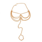 Faux Pearl Toe Anklet with zinc alloy details | JL7392-01 | image 1