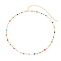 Multicolor Crystal Waist Chain with iron details | BCN0830-01 | image 1