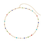 Multicolor Crystal Waist Chain with iron details | BCN0830-01 | image 1