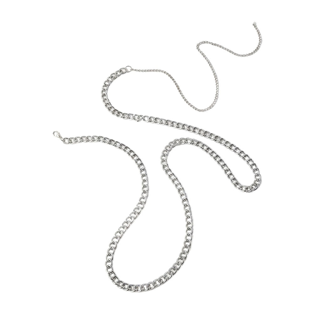 Silver-Tone Chunky Chain Waist Chain with zinc-alloy details | BCN0284-01 | image 1
