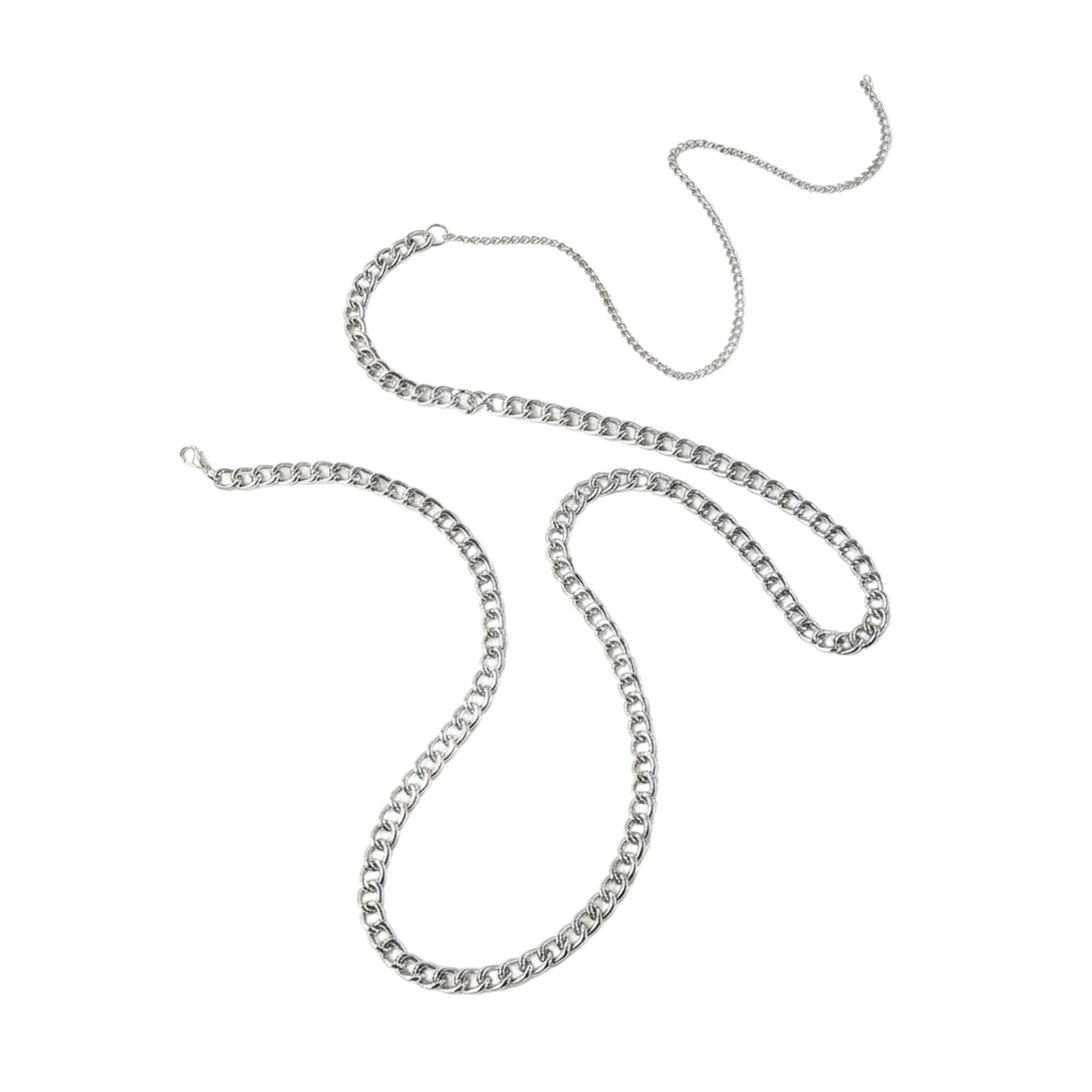 Silver-Tone Chunky Chain Waist Chain with zinc-alloy details | BCN0284-01 | image 1