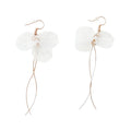 Plastic flower earrings with sculpted floral details | ER1334-1 | image 1
