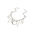 Silver-Tone Moon Pendant Necklace with zinc-alloy hardware | NA474-02 | image 1
