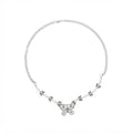 Silver-Tone Butterfly Pearl Necklace with zinc-alloy hardware | NA590-01 | image 1
