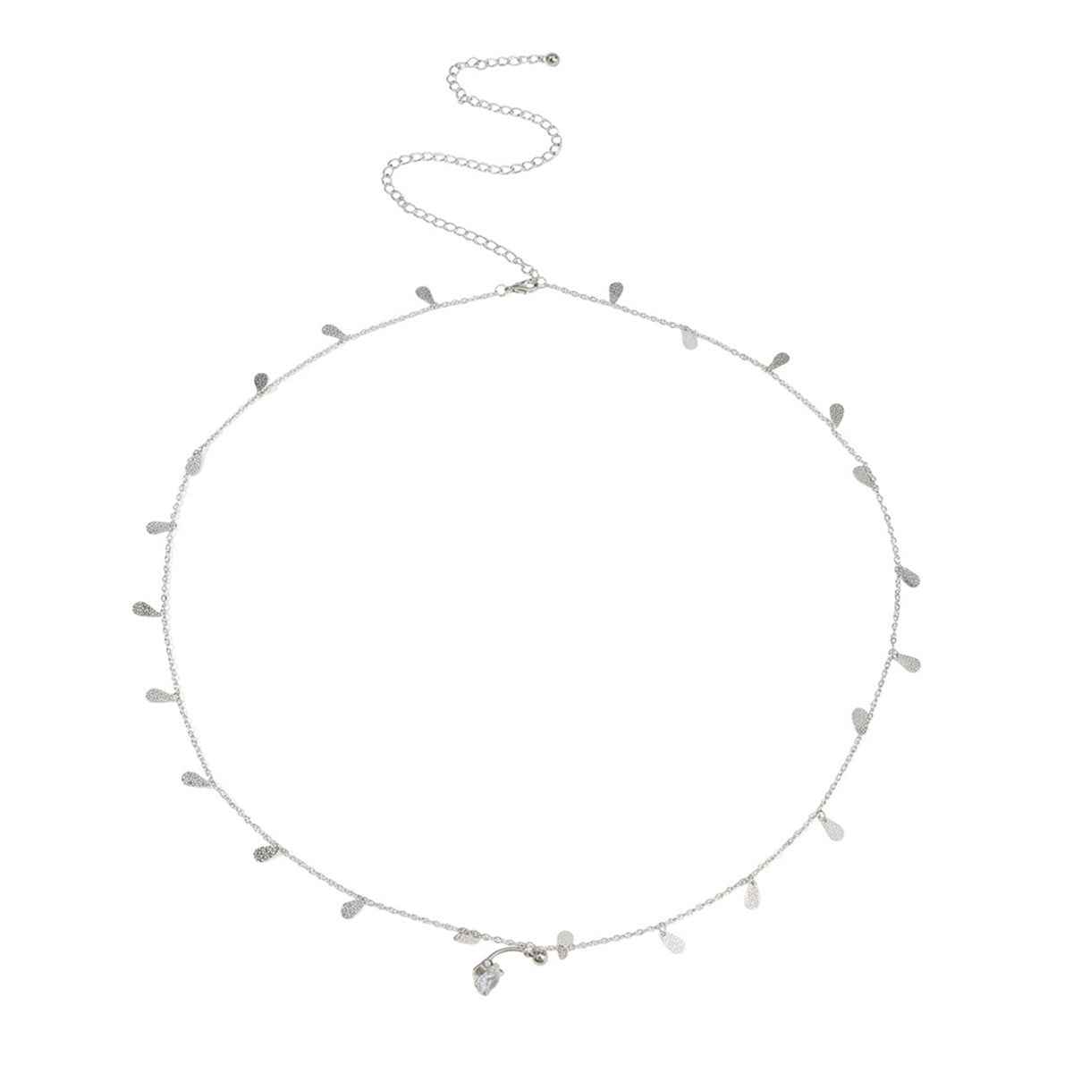 Silver-Tone Costume Body Chain with zinc-alloy details | BCN0207-01 | image 1