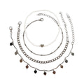 Heart Seed Bead Anklet Set with zinc alloy details | JL7345-05 | image 1