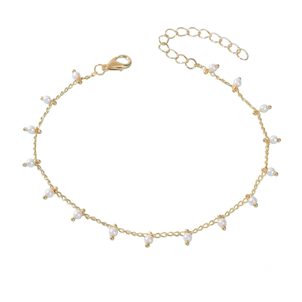 Beaded Charm Anklet with plastic and zinc alloy details | JL7427-01 | image 1