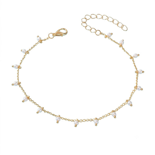Beaded Charm Anklet with plastic and zinc alloy details | JL7427-01 | image 1