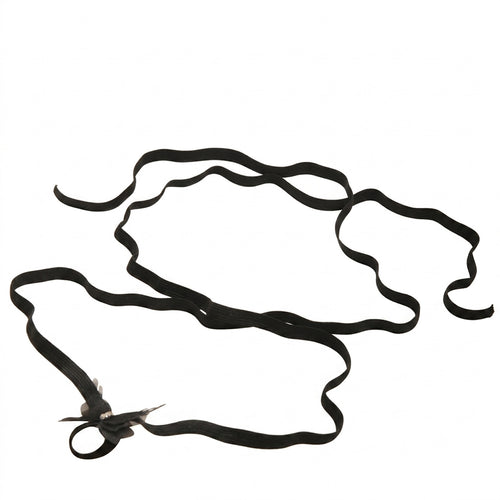 Black Butterfly Wrap Anklet with elastic band details | JL7406-01 | image 1