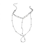 Silver-Tone Beaded Toe Anklet with zinc alloy details | JL7391-02 | image 1
