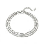 Triple-Layer Chain Anklet with zinc alloy details | JL7382-01 | image 1