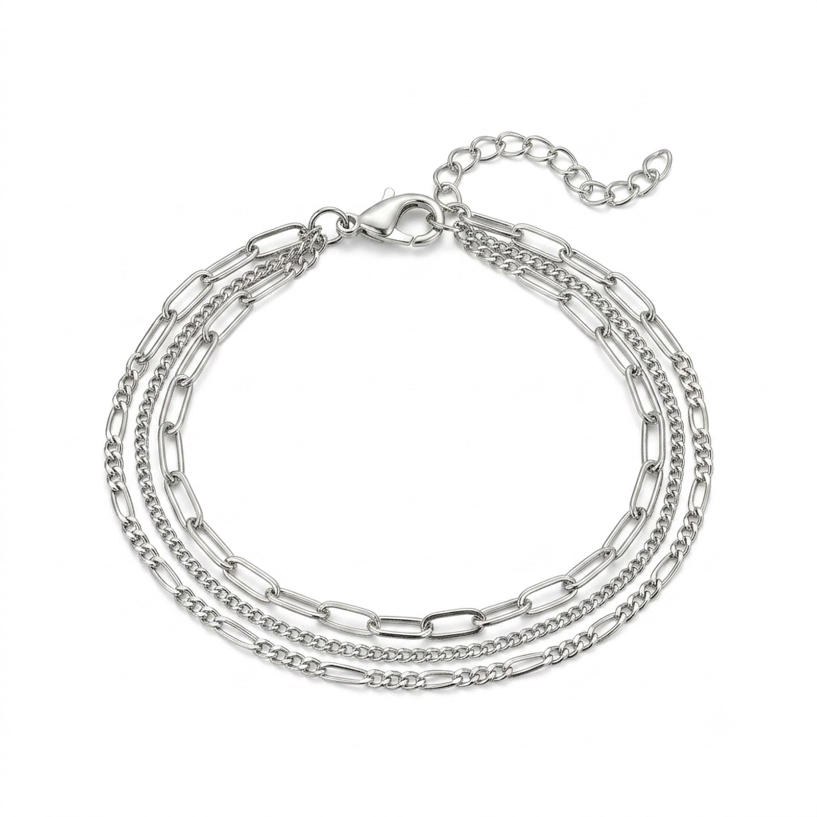 Triple-Layer Chain Anklet with zinc alloy details | JL7382-01 | image 1