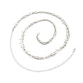 Silver-Tone Pearl Double-Layer Waist Chain with zinc-alloy details | BCN0242-02 | image 1