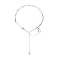 Silver-Tone Four-Point Star Necklace with zinc-alloy hardware | NA620-01 | image 1