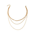 Triple Layer Chain Necklace with zinc-alloy hardware | NA497-01 | image 1