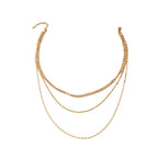 Triple Layer Chain Necklace with zinc-alloy hardware | NA497-01 | image 1