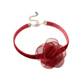 Red Velvet Flower Choker with polyester fabric | NA876-03 | image 1