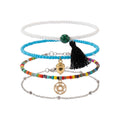 Beaded Tassel Anklet Set with plastic details | JL7216-01 | image 1
