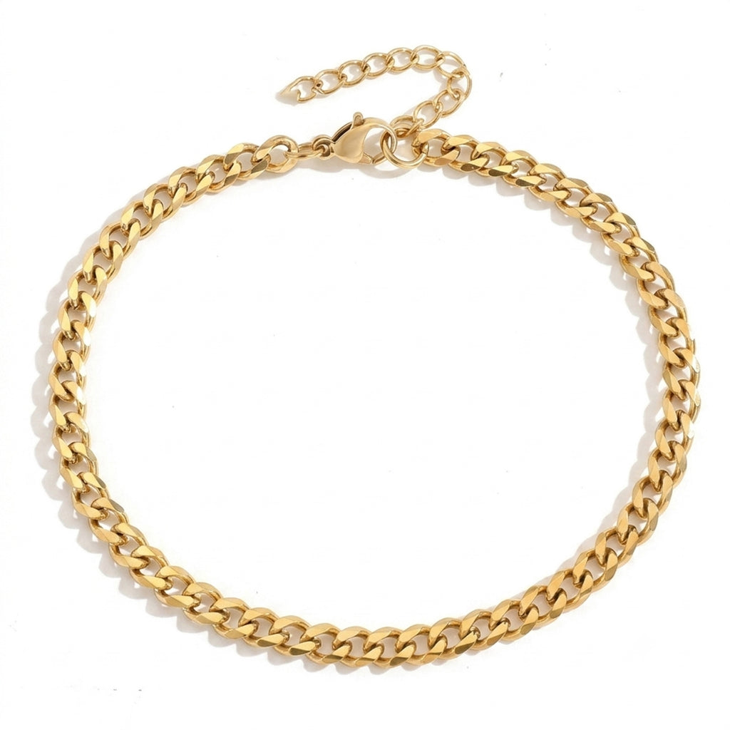 Chunky Cuban Chain Anklet with stainless steel details | JL7422-01 | image 1