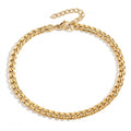 Chunky Cuban Chain Anklet with stainless steel details | JL7422-01 | image 1