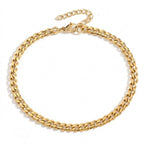 Chunky Cuban Chain Anklet with stainless steel details | JL7422-01 | image 1