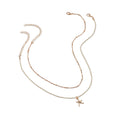 Gold-Tone Starfish Necklace Set with glass and zinc-alloy details | NA211-01 | image 1