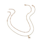 Gold-Tone Starfish Necklace Set with glass and zinc-alloy details | NA211-01 | image 1