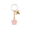 Pink cherry blossom keychain with bee accent | KCA070-08 | image 1