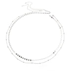 Silver-Tone Sequin Bead Waist Chain Set with stainless-steel details | BCN0826-01 | image 1