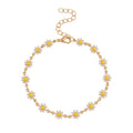 Gold-Tone Daisy Anklet with zinc alloy details | JL7366-01 | image 1