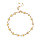 Gold-Tone Daisy Anklet with zinc alloy details | JL7366-01 | image 1