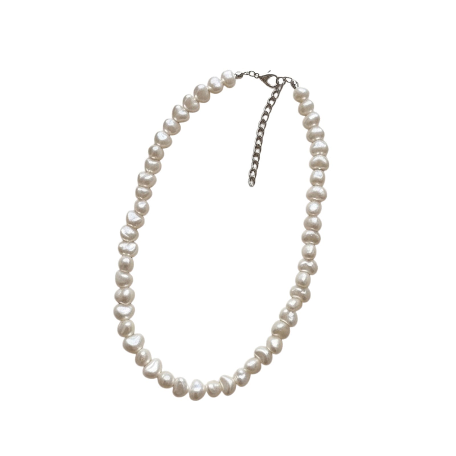 Twisted Faux Pearl Necklace with ABS beads and zinc-alloy hardware | NA939-01 | image 1